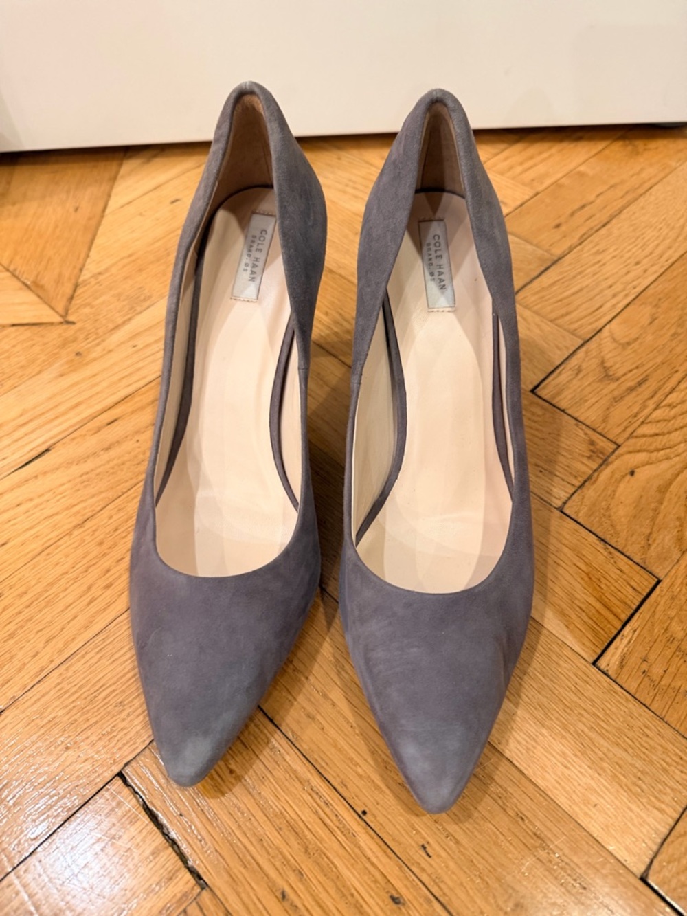 Cole Haan Suede Pumps Size 11 – Grey, Pointed Toe, 4” Heel